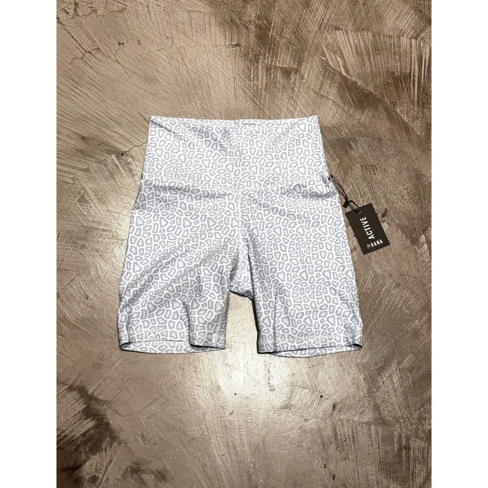 LAHANA ACTIVE WOMEN'S 'MIMI' GIRAFFE PRINT BIKER SHORT / SMALL / ATHLIESER / NWT